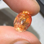 Oval 5 Ct UNHEATED Padparadscha Sapphire of Sri Lankan Origin